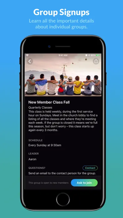 Church Center App Screenshots