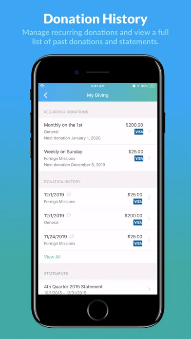Church Center App Screenshots