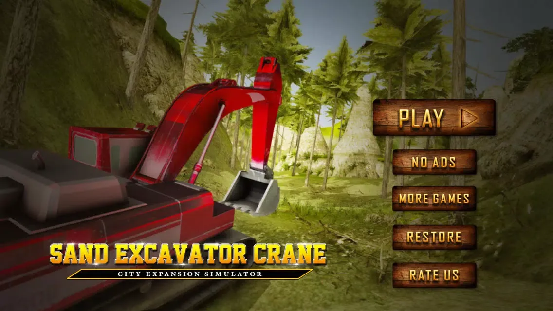 Ảnh chụp màn hình của Sand Excavator Crane Simulator