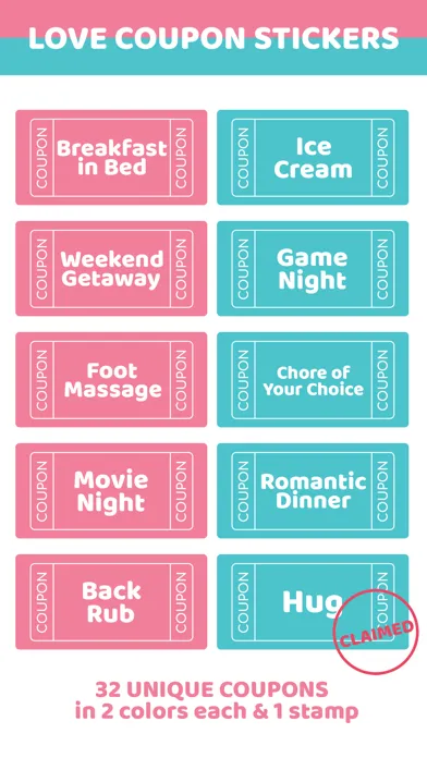 Скриншоты Love Coupon Stickers