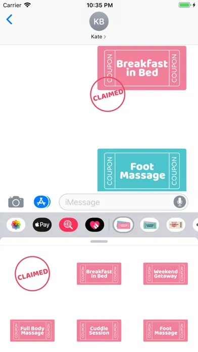 Скриншоты Love Coupon Stickers