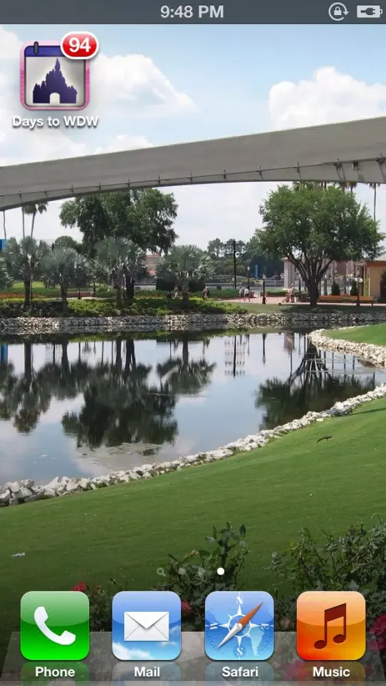 Capturas de tela do Disney World Countdown