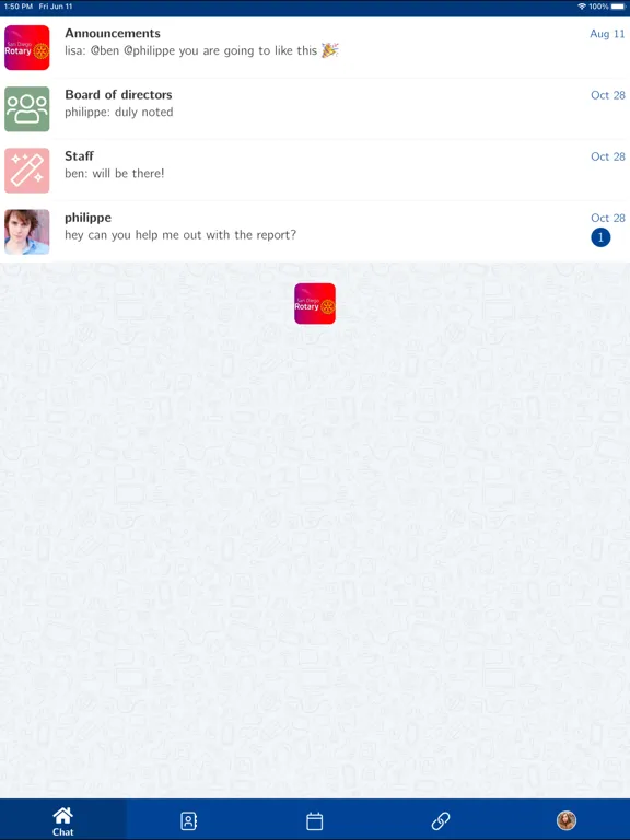 Screenshot di San Diego Rotary Club iPad 