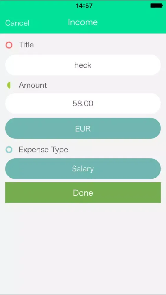 MindBudget Ekran Görüntüleri