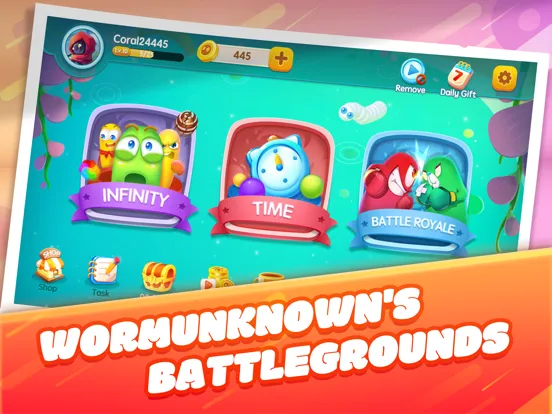 Tangkapan layar Worms Dash iPad 