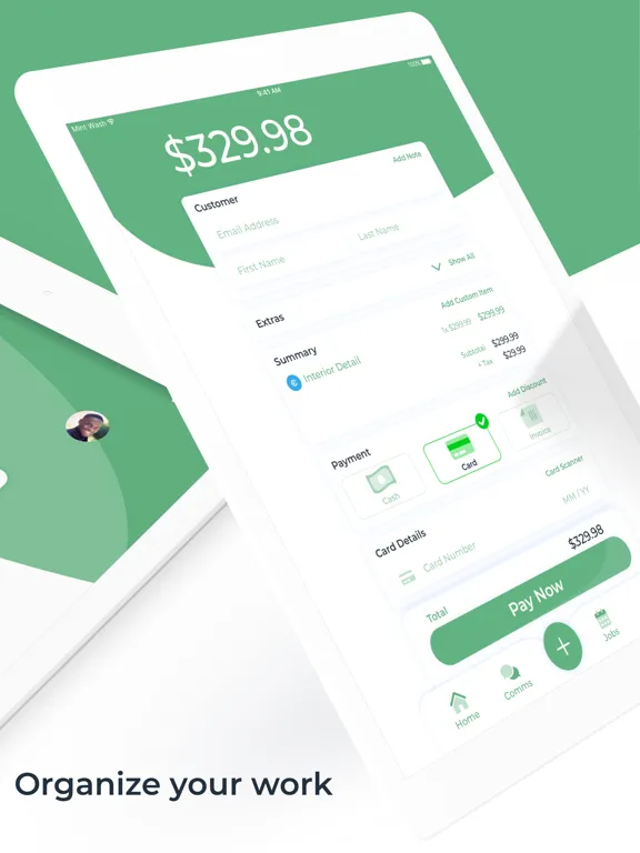 Tangkapan layar Mint Service Pro iPad 