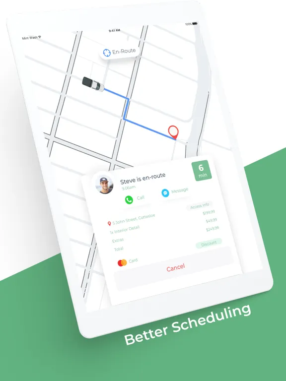 Tangkapan layar Mint Service Pro iPad 