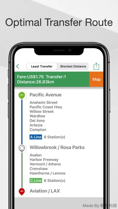 Captures d'écran de Los Angeles Metro Guide