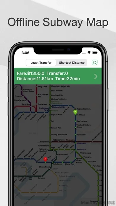 Bangkok Metro Navigation Map Screenshots