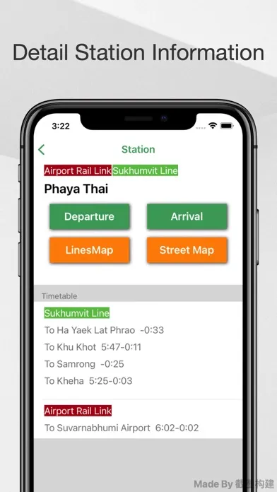 Bangkok Metro Navigation Map Screenshots