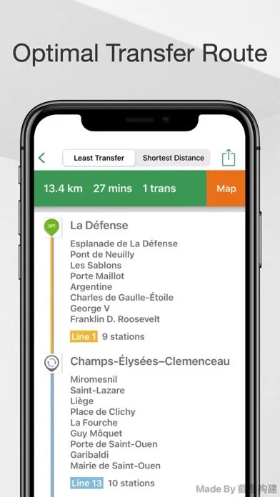 Ảnh chụp màn hình của Paris Metro Map & Routing