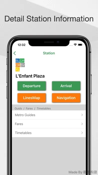 ภาพหน้าจอของ Washington DC Metro Guide