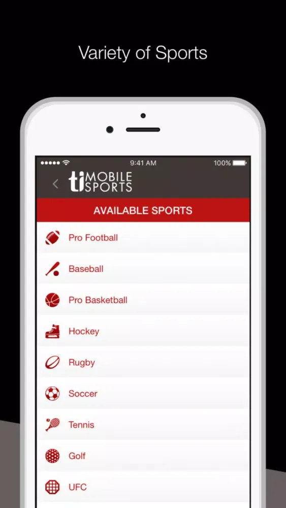 TI Mobile Sports Screenshots
