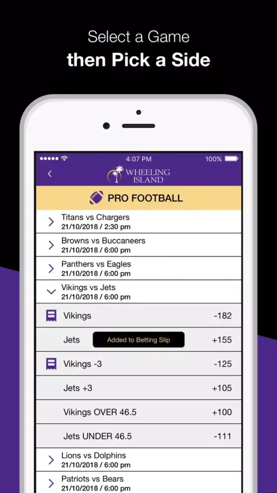Wheeling BetLucky Sportsbook স্ক্রিনশট