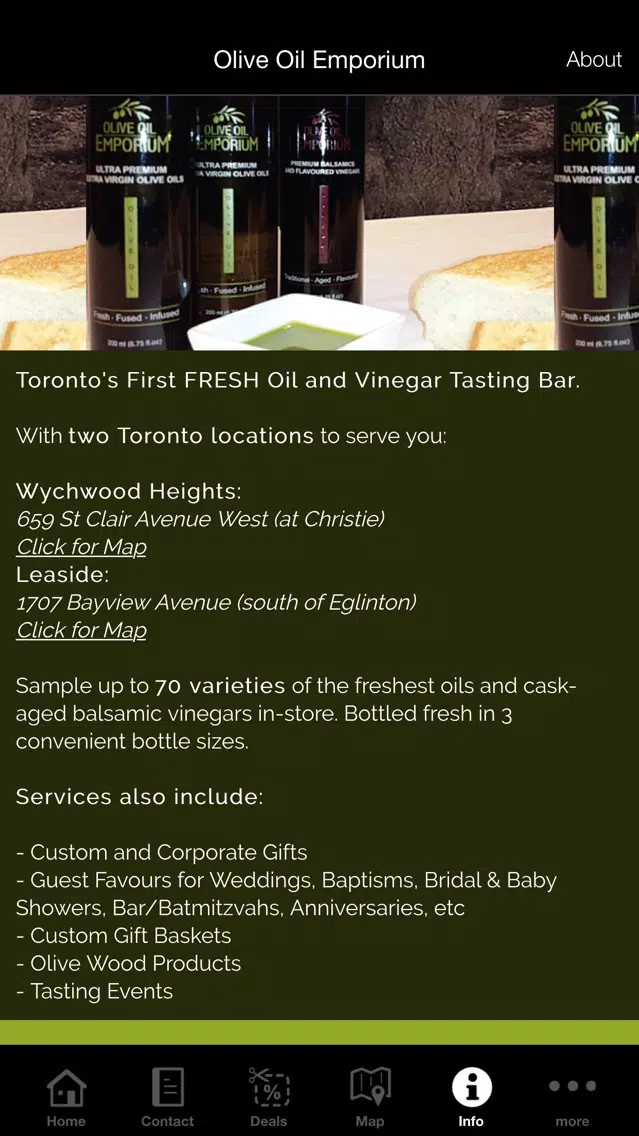 Ảnh chụp màn hình của Olive Oil Emporium