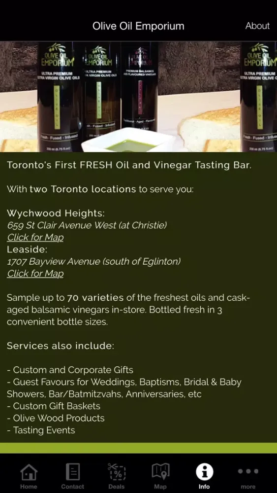 Tangkapan skrin Olive Oil Emporium