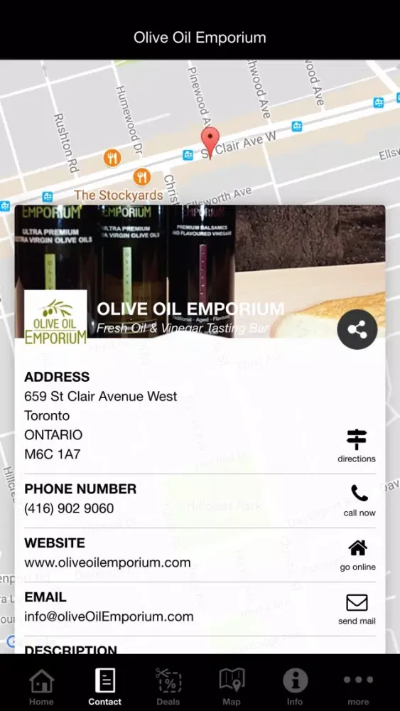 Tangkapan skrin Olive Oil Emporium