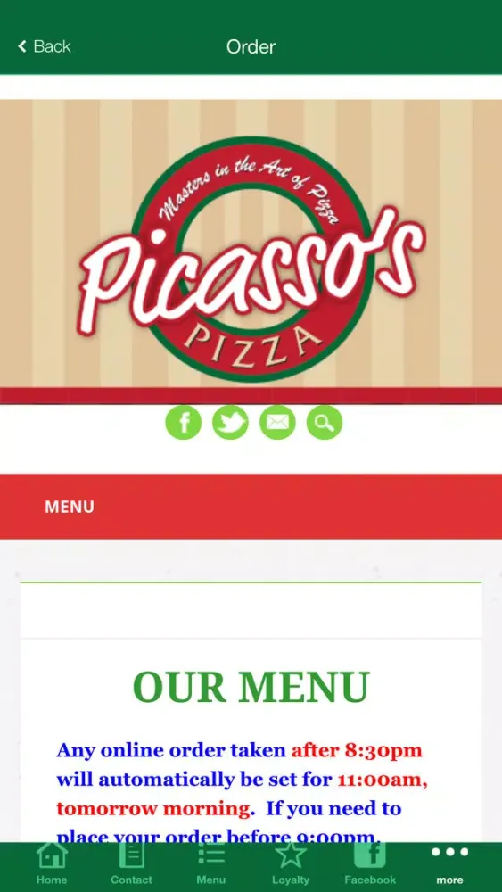 PICASSO'S PIZZA স্ক্রিনশট