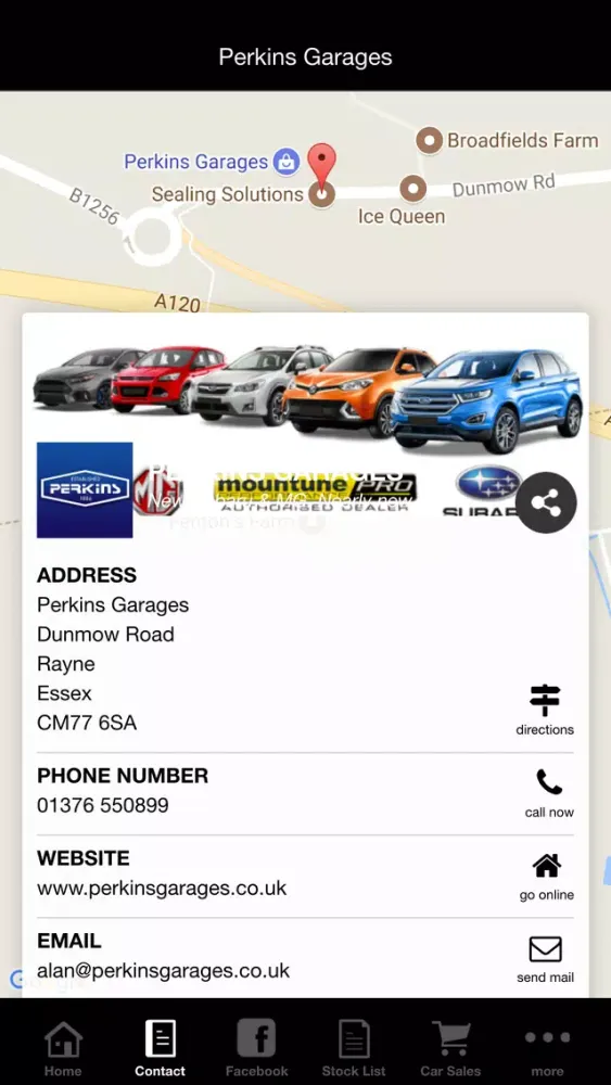 Capturas de tela do Perkins Garages