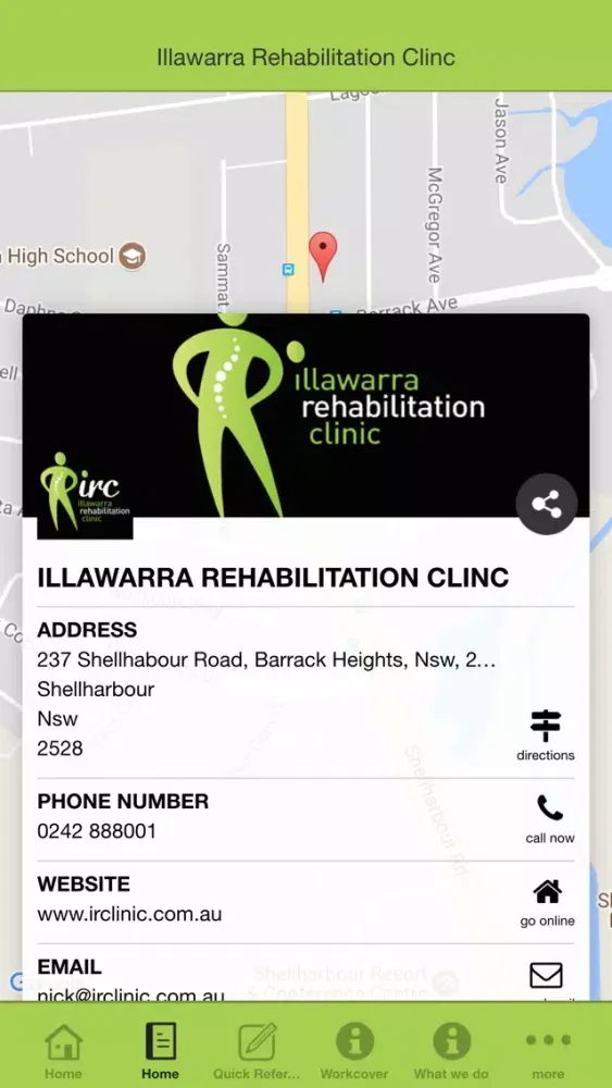 Illawarra Rehabilitation Clinc Screenshots