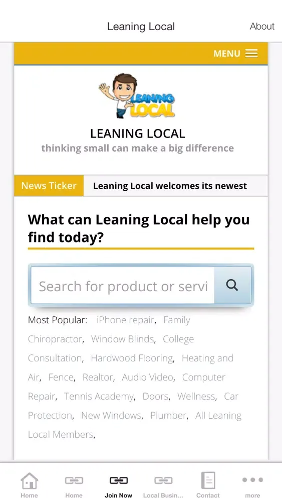 ภาพหน้าจอของ Leaning Local