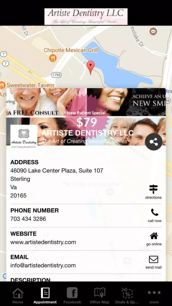 Artiste Dentistry LLC سکرین شاٹس