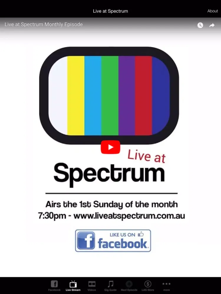Live at Spectrum iPad  स्क्रीनशॉट