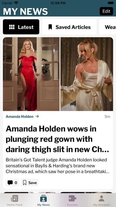 Capturas de tela do Daily Express