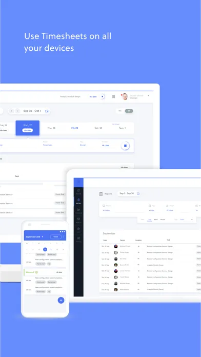 Captures d'écran de Quidlo Timesheets