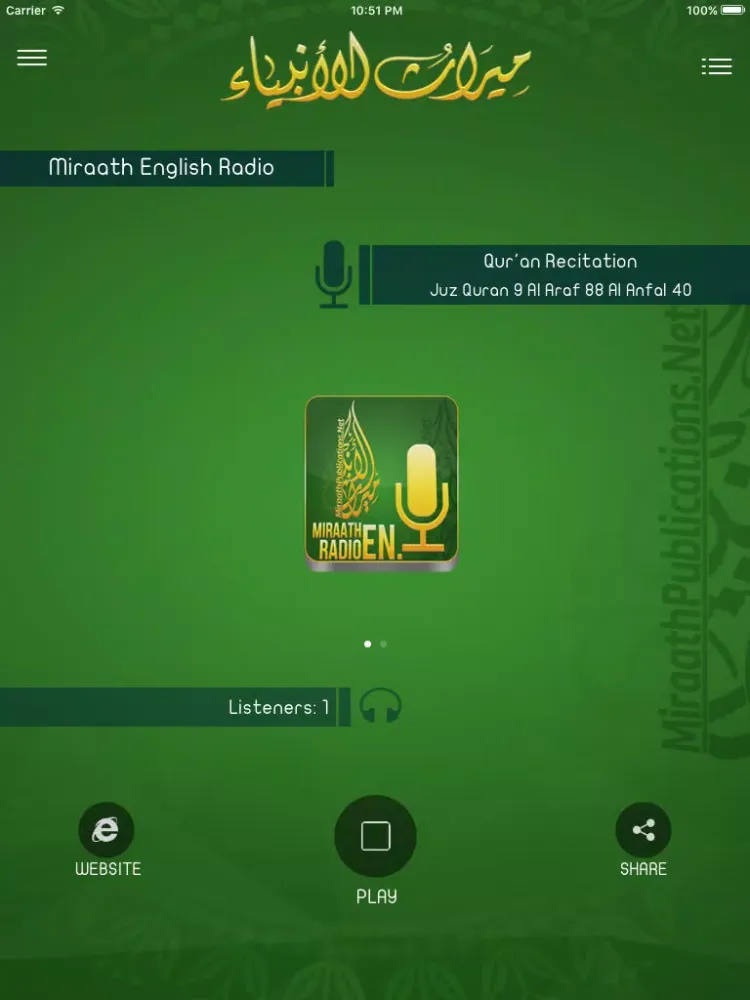Screenshot di Miraath English Radio iPad 