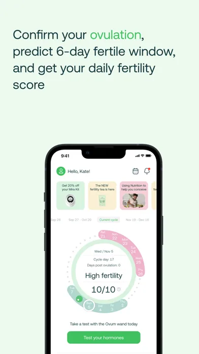 Mira Fertility & Cycle Tracker Screenshots