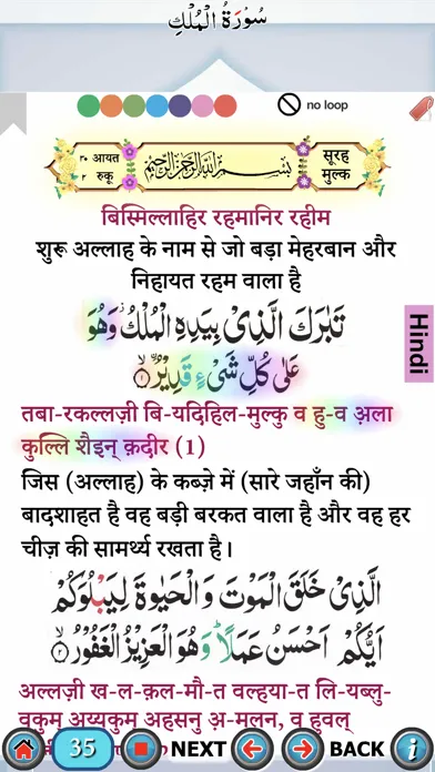 Capturas de tela do Surah Mulk with Sound