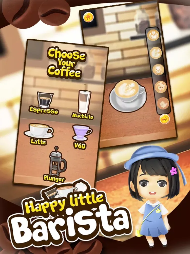 Happy Coffee Maker Barista iPad  Screenshots