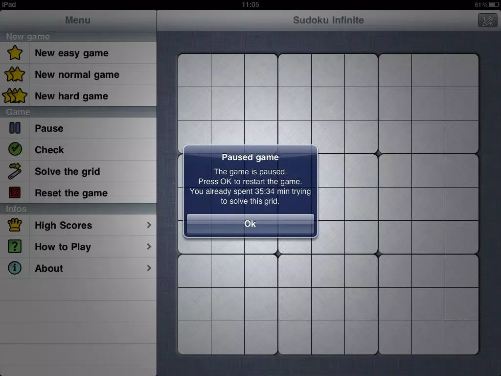 Captures d'écran de Sudoku Infinite iPad 