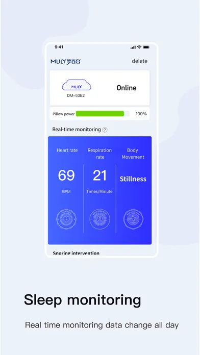 Tangkapan skrin MLILY Smart Pillow
