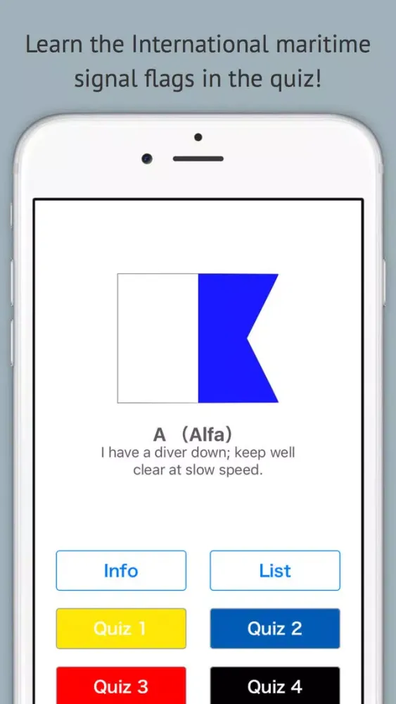 Screenshot di Signal Flags Quiz