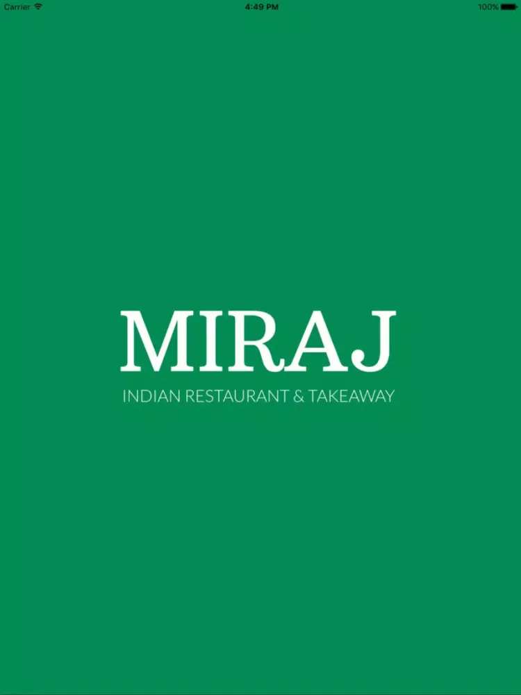 Miraj Restaurant iPad 应用截图