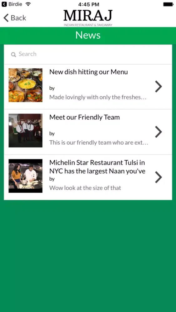 Miraj Restaurant应用截图