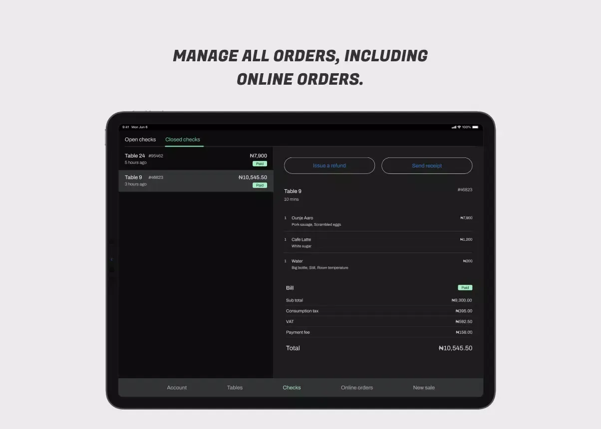 Mira Point of Sale (POS) Screenshots