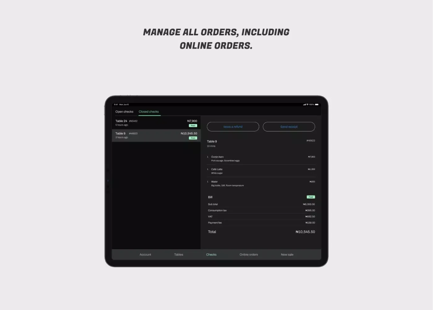 Mira Point of Sale (POS) Screenshots