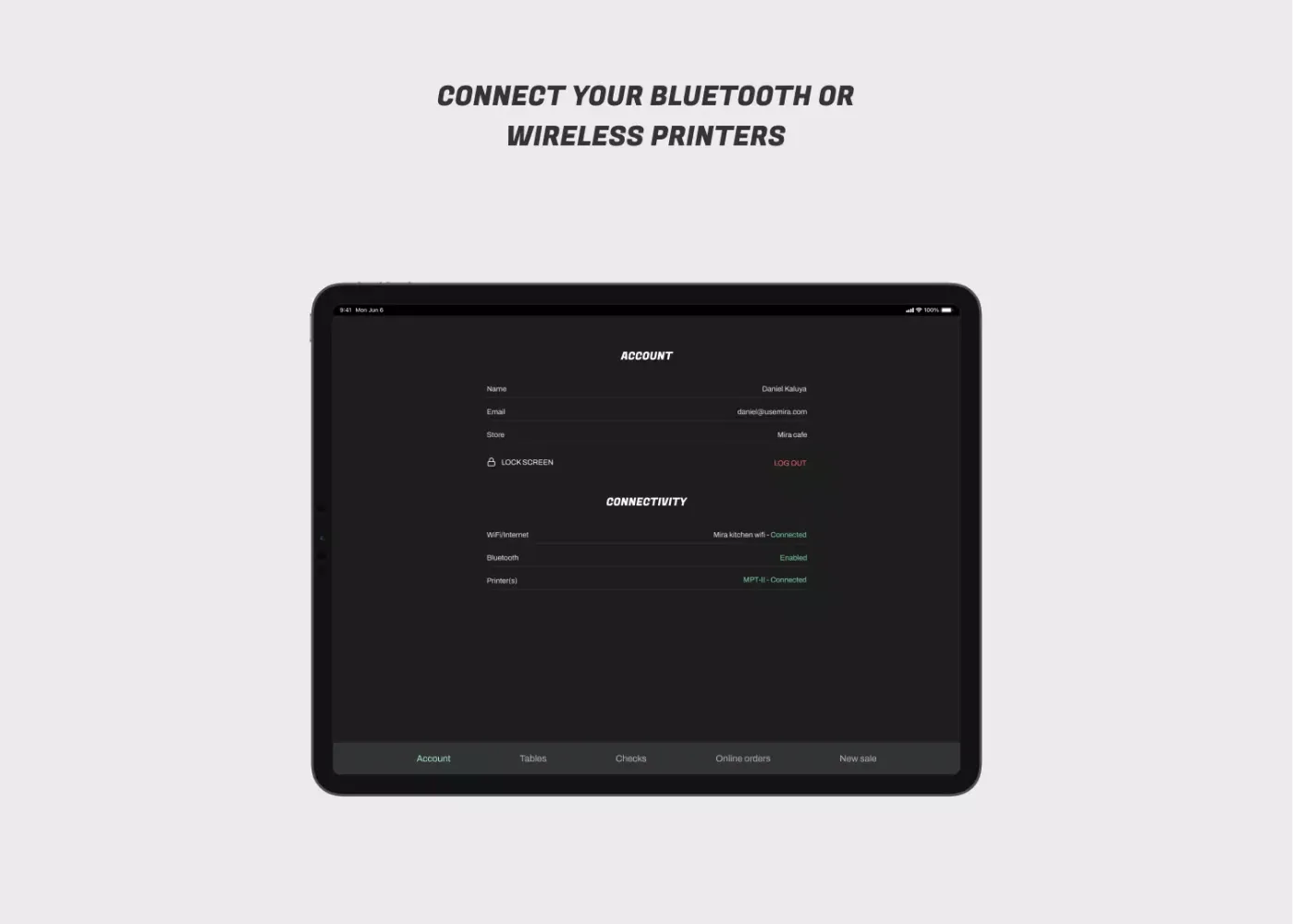 Mira Point of Sale (POS) Screenshots