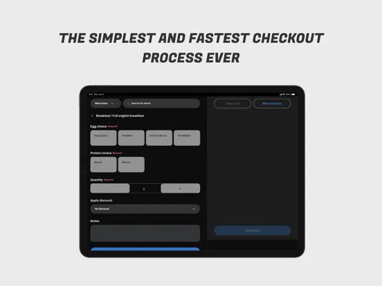 Mira Point of Sale (POS) iPad  Screenshots