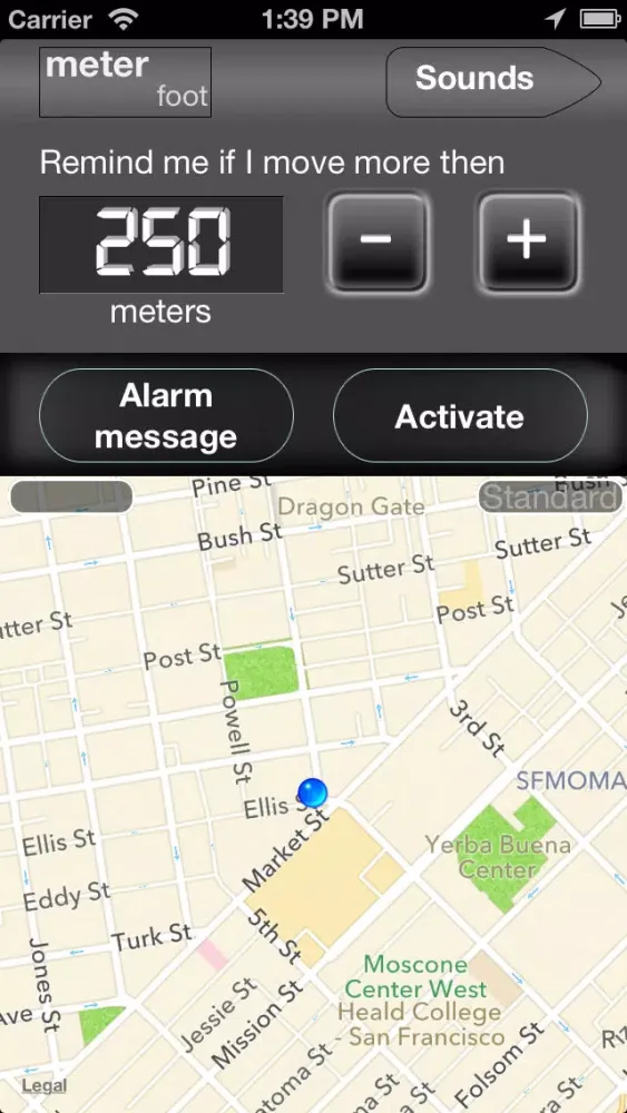 Zrzuty ekranu Location Reminder Move Reminder Alarm