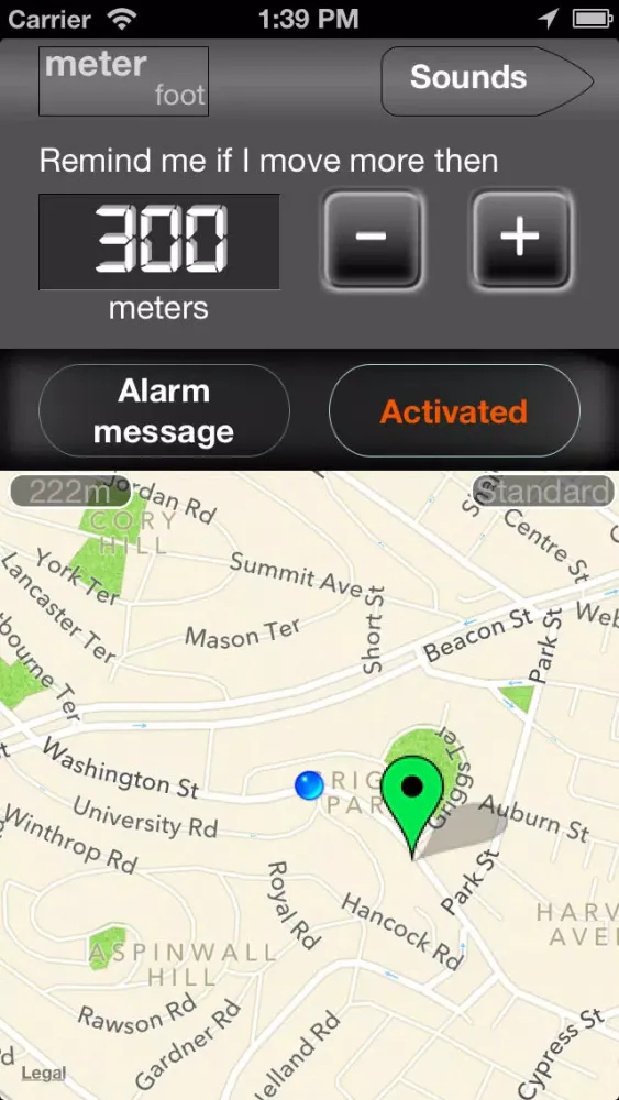 Zrzuty ekranu Location Reminder Move Reminder Alarm