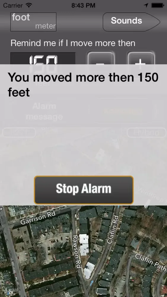 Zrzuty ekranu Location Reminder Move Reminder Alarm