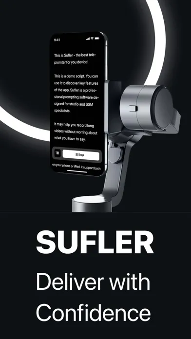 Screenshot di Sufler: teleprompter camera