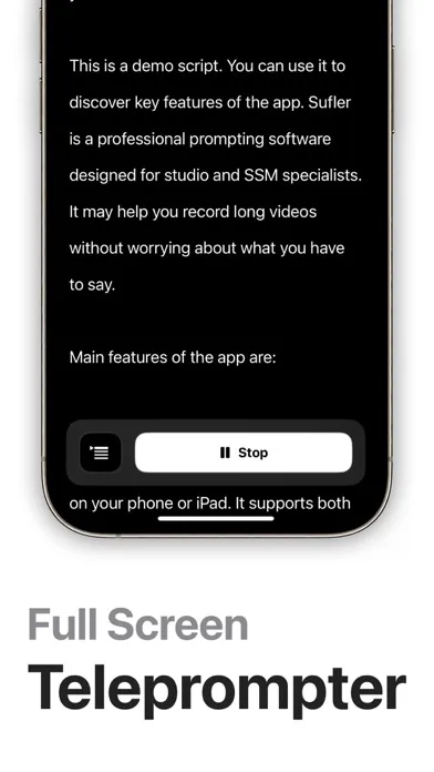 Screenshot di Sufler: teleprompter camera
