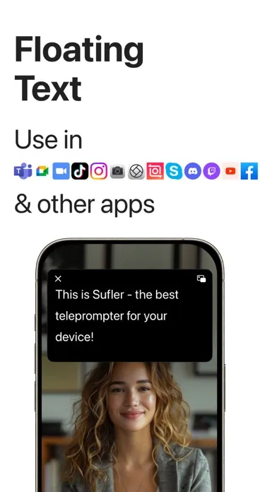 Screenshot di Sufler: teleprompter camera