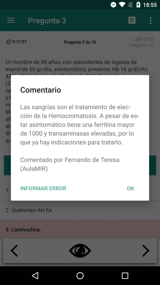 Captures d'écran de ENARM y MIR con MirMeApp