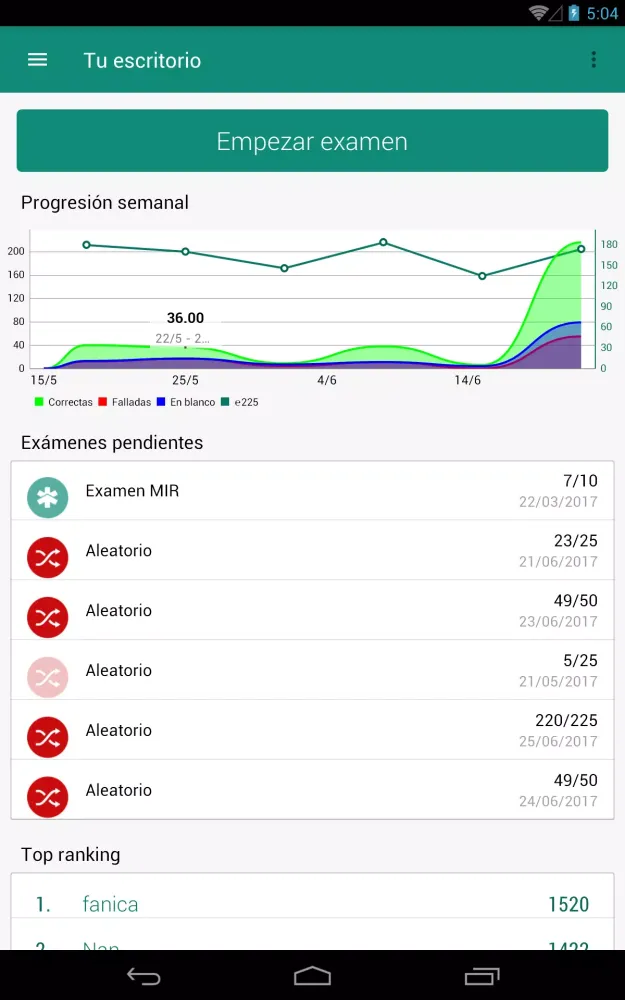 Captures d'écran de ENARM y MIR con MirMeApp